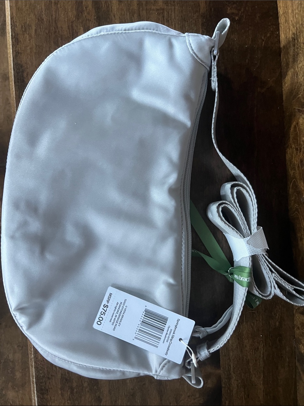 Light gray brand new w/tags Crossbody Bag w/Adjustable Strap Vera Bradley